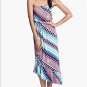 Lilly Pulitzer marine style strapless dress size small